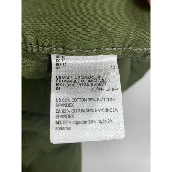 NWT - Style & Co Women’s Straight Leg Green Cargo Mid Rise Pants Size 12 - Picture 8 of 8